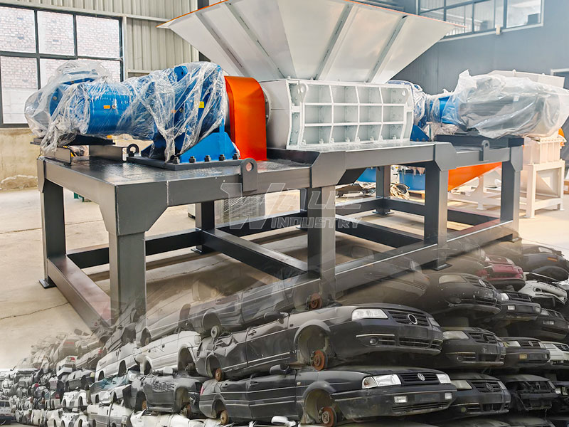 High Efficiency Industrial Scrap Car Shredder For Auto Waste Recycling